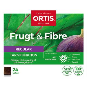 Ortis Frugt & Fibre tyggeterning 24 stk
